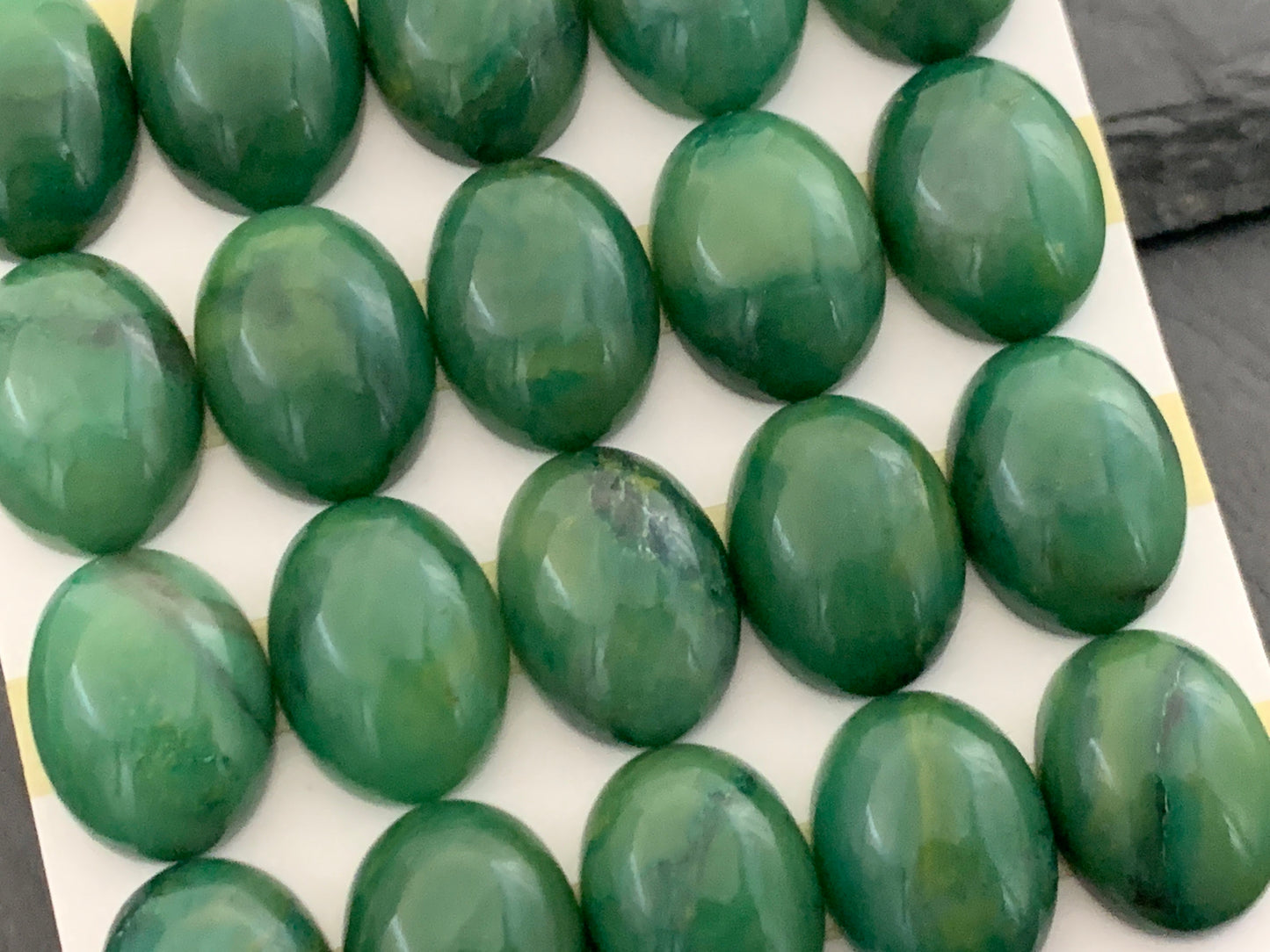 African Jade oval 12x16mm cabochon