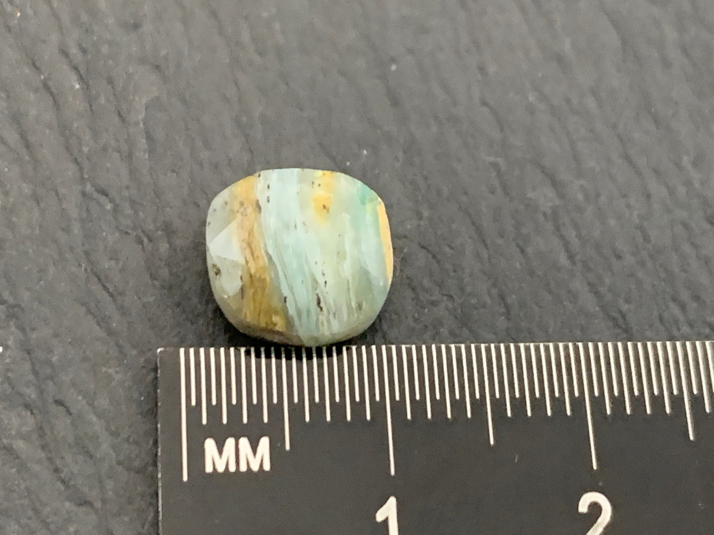 Faceted Peruvian Opal round 10mm cabochon