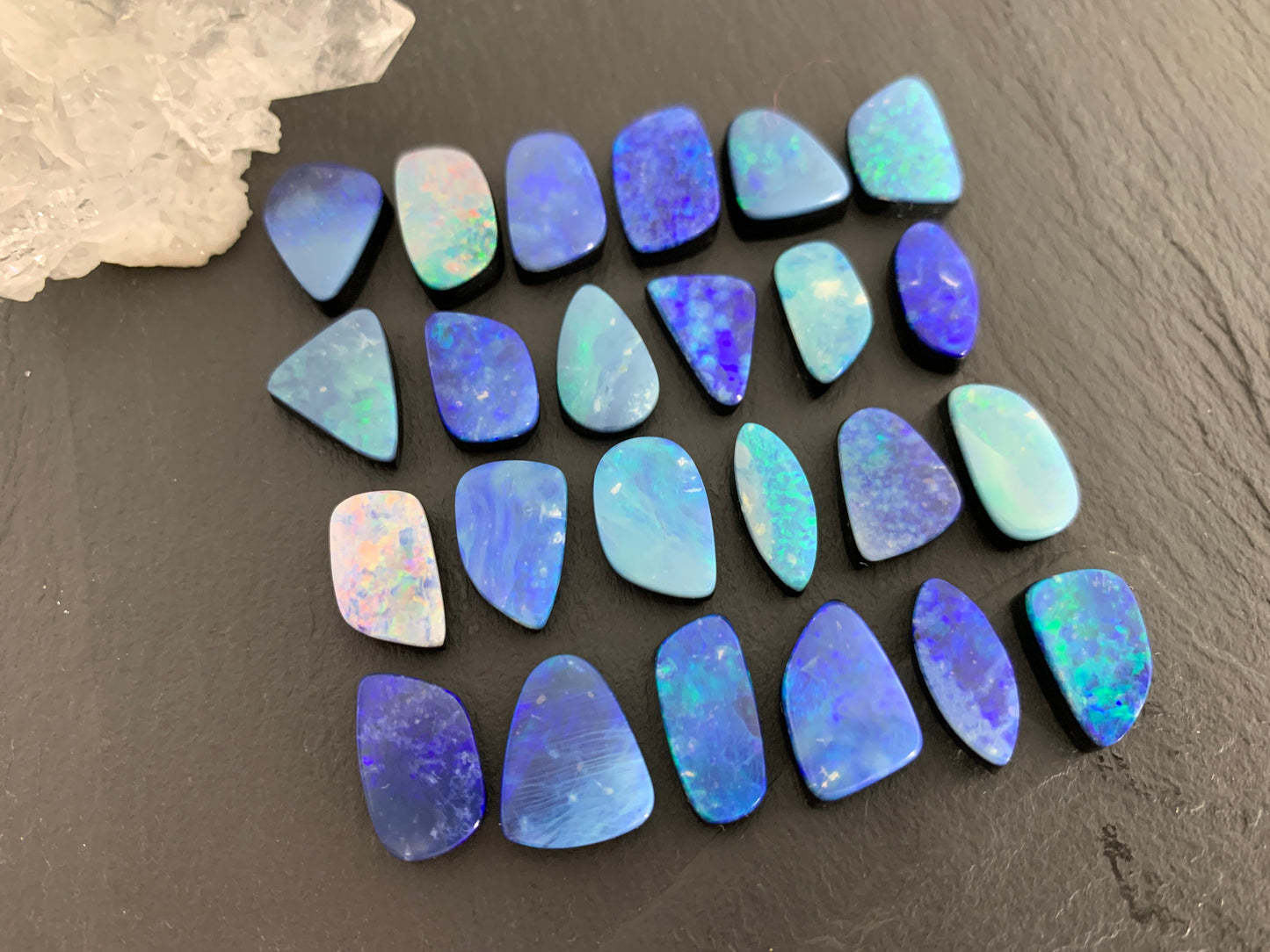 Australian Opal doublet 12-15mm long cabochon