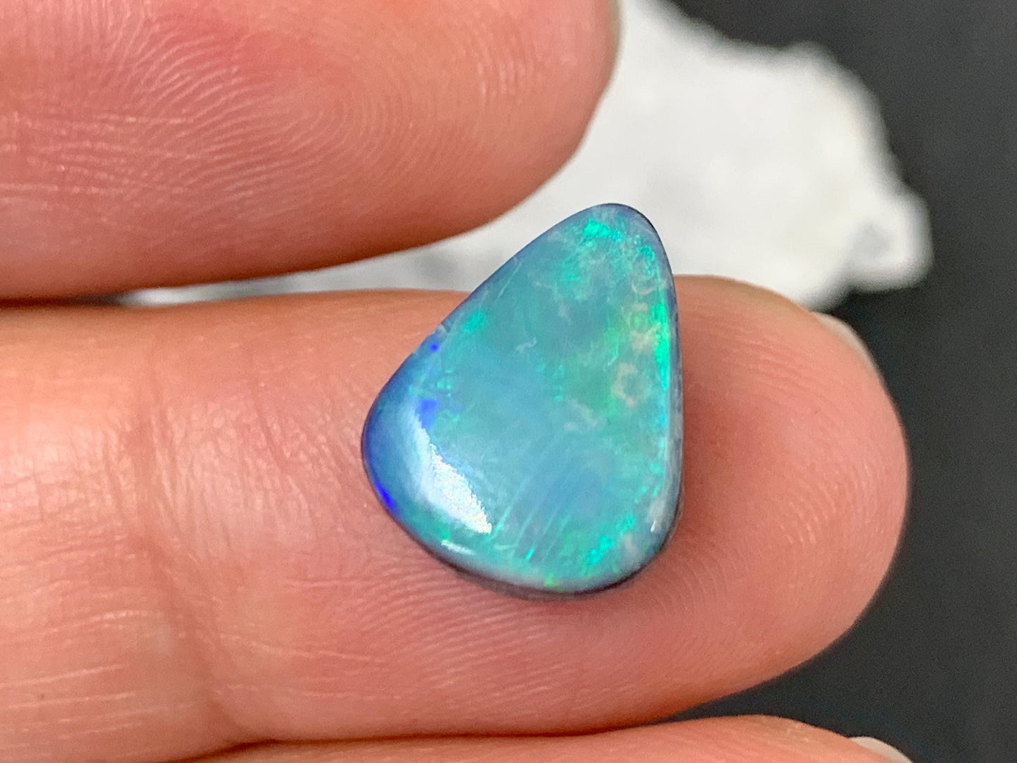 Australian Opal doublet cabochon 10x12mm