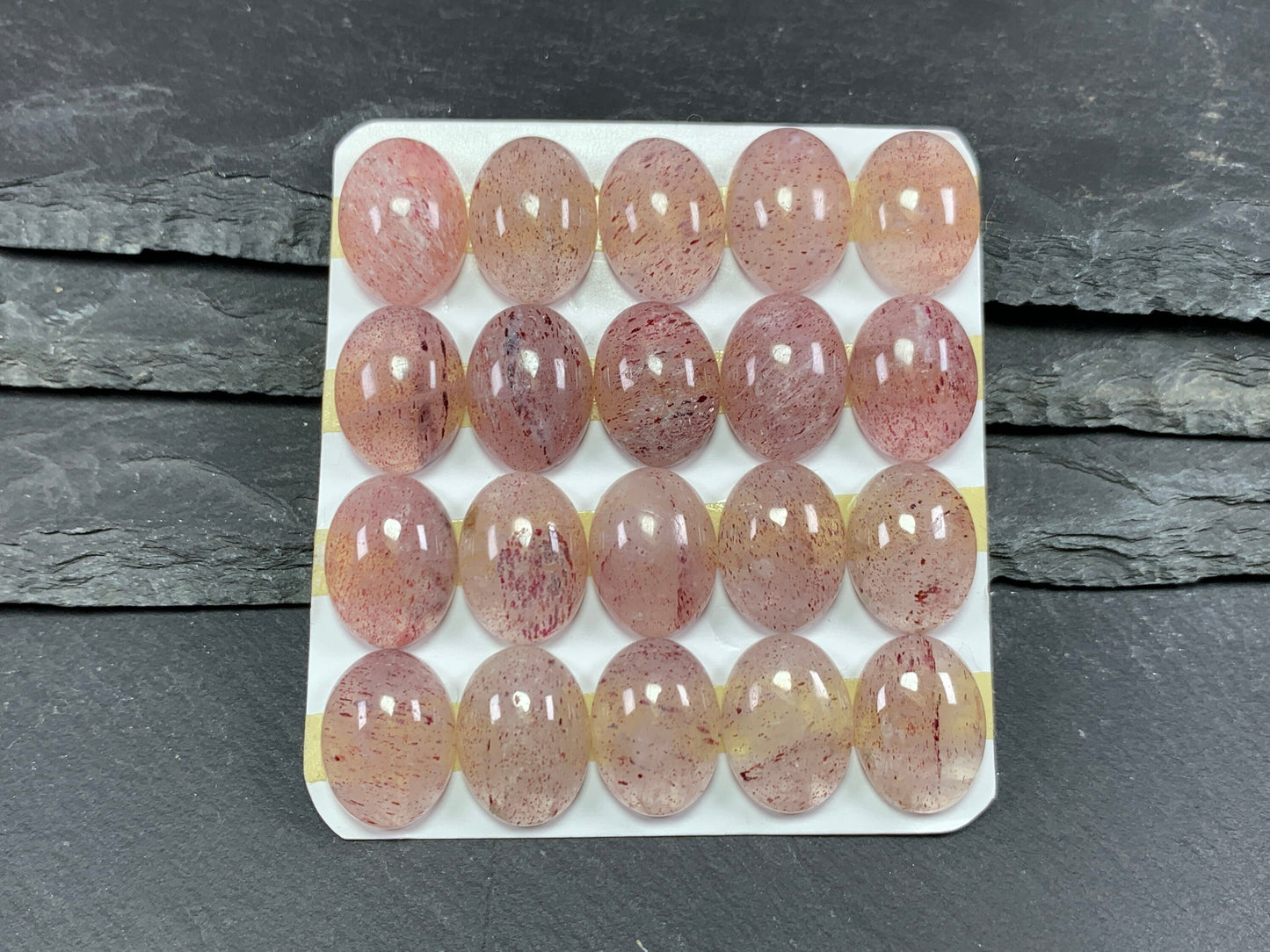 Red Sunstone oval 12x16mm Cabochon - Calibrated Cabochons