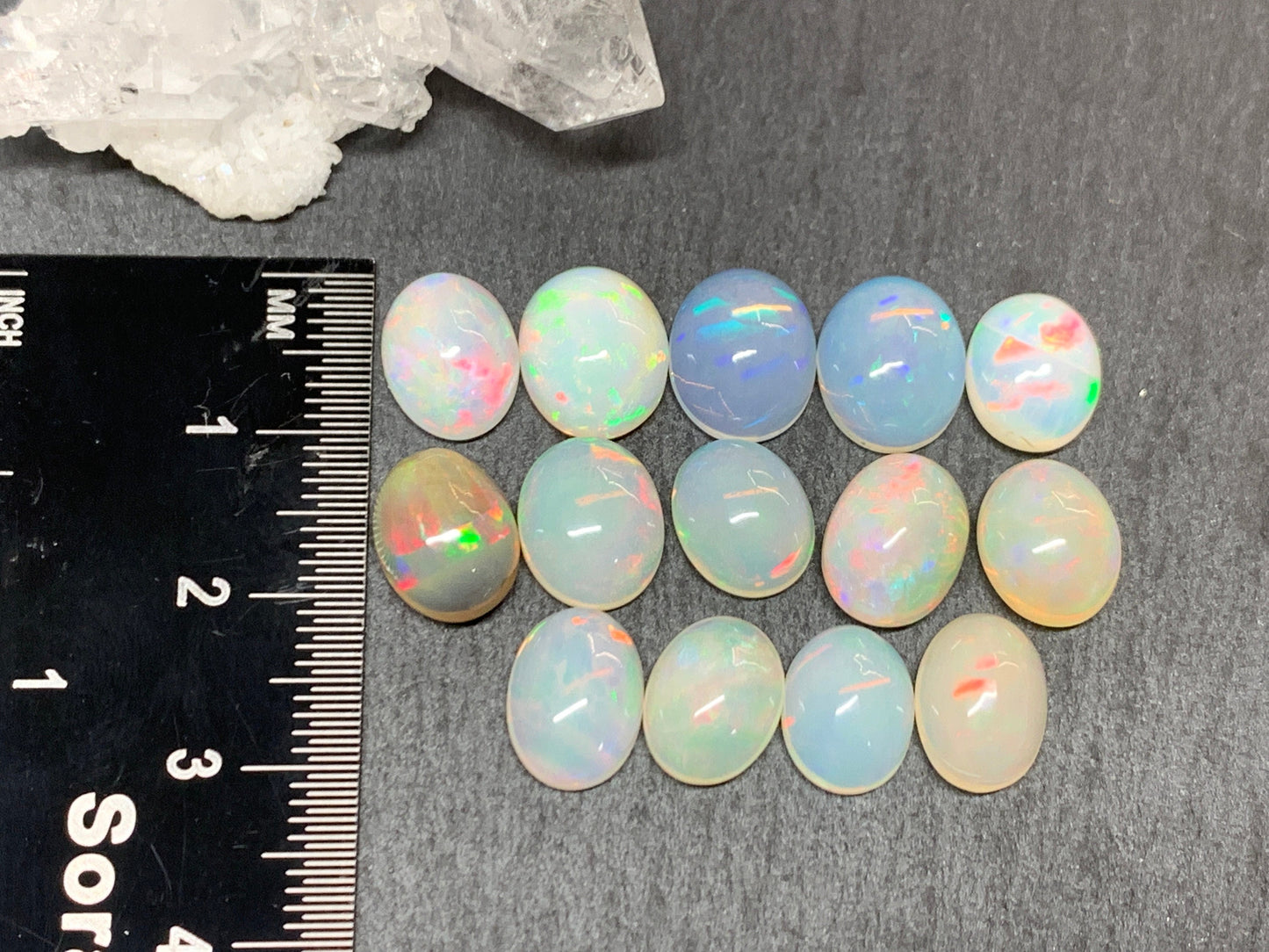 Ethiopian Opal oval 10mm long cabochon