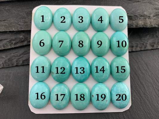 Turquoise Oval 12x16mm cabochon - Calibrated cabochons