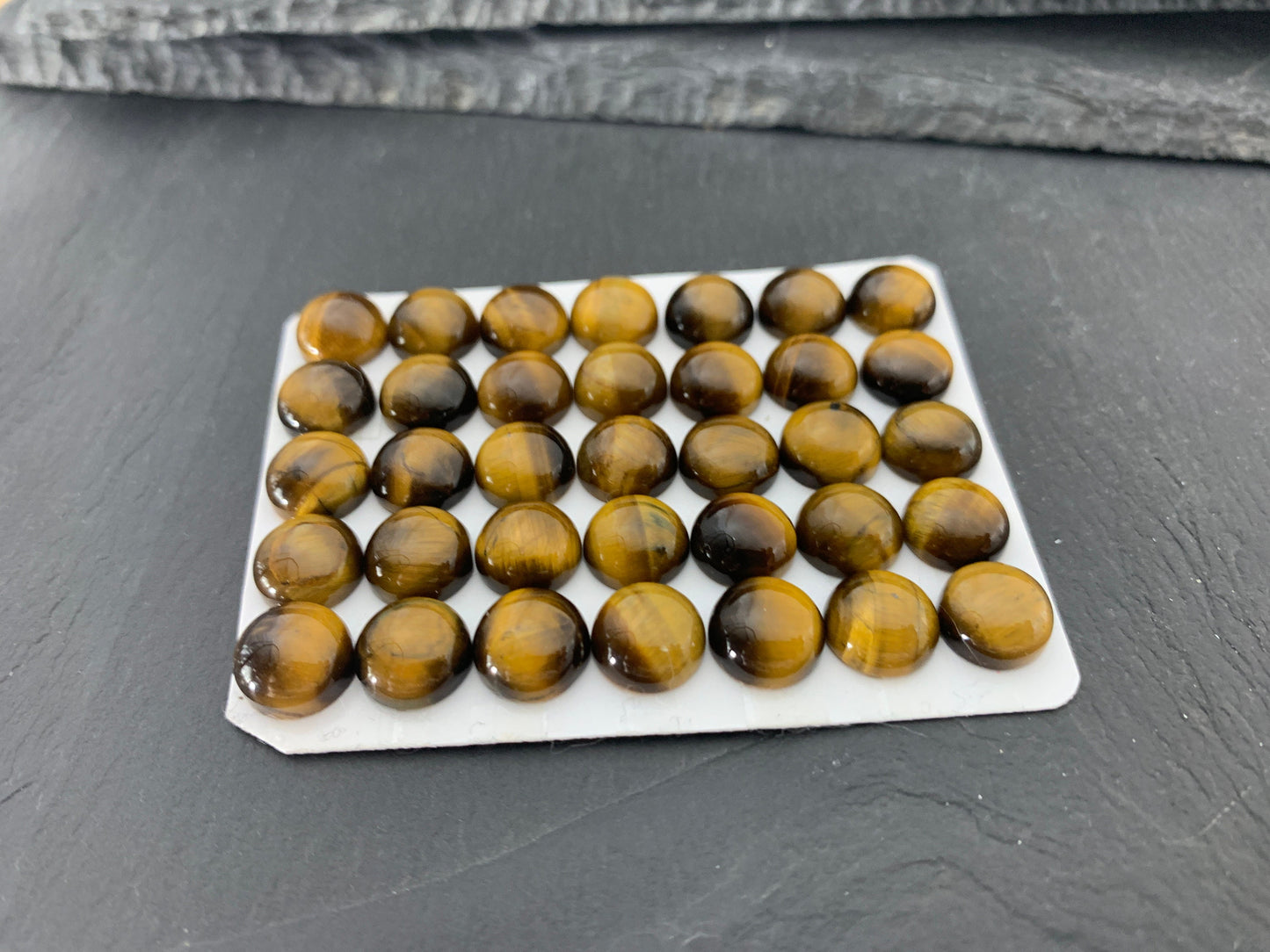 Tiger eye round 10mm cabochon - Calibrated cabochons