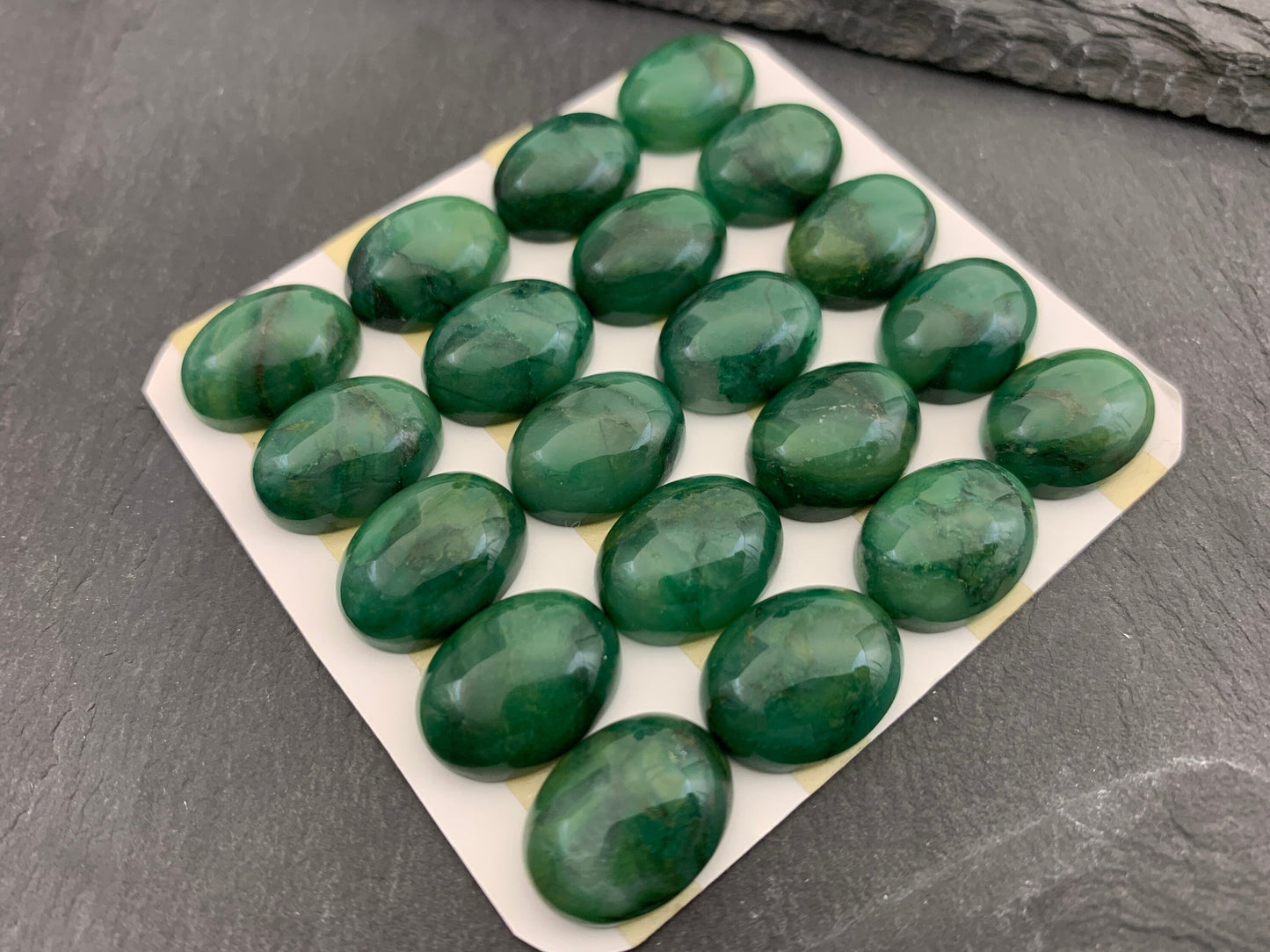 African Jade oval 12x16mm cabochon
