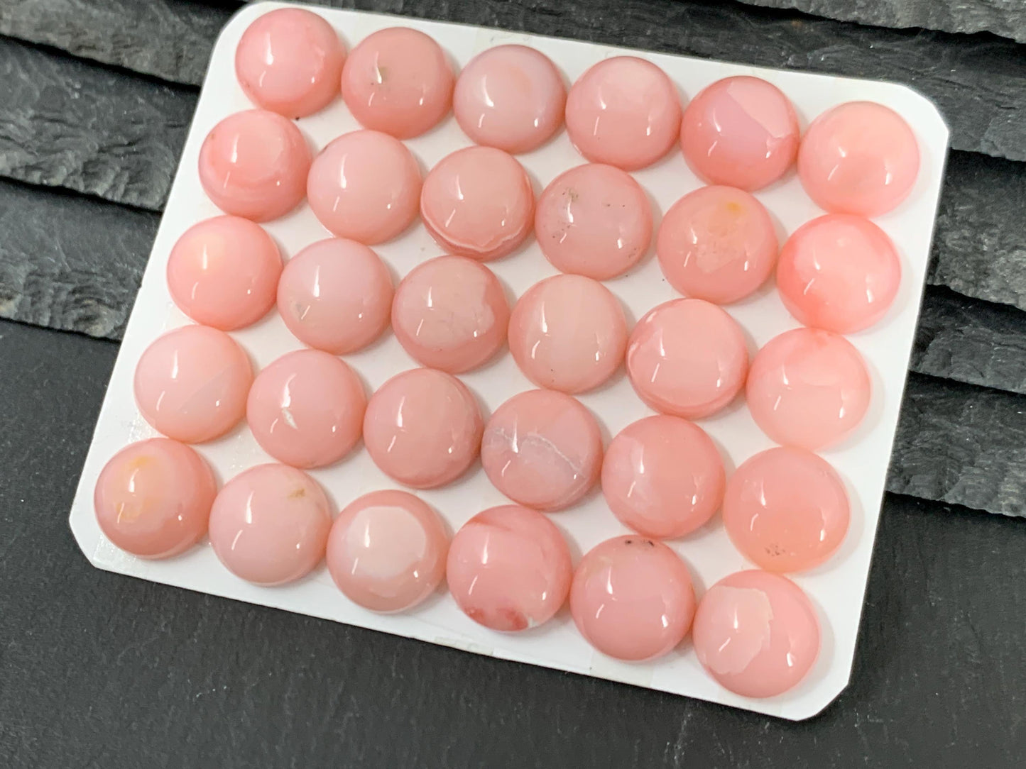 Pink Opal round 12mm cabochon