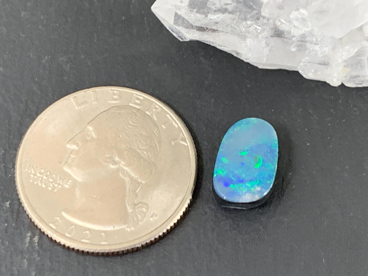 Australian Opal Doublet 8x12x4.5mm Free Form Cabochon - Natural Gemstone