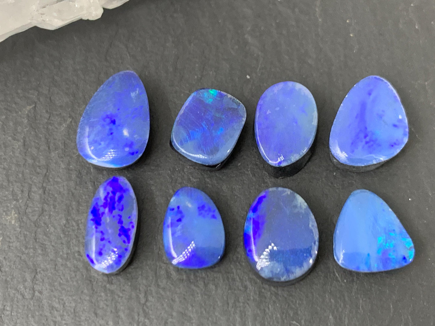 Australian Opal Doublet 7-9mm long cabochon - Second quality