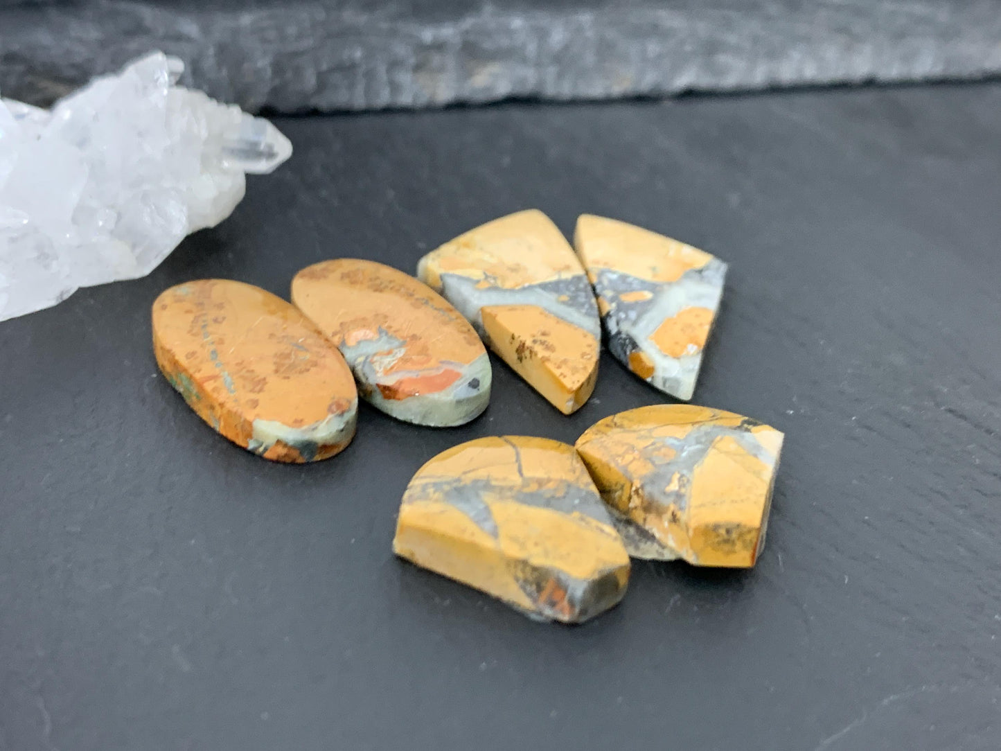 Maligano Jasper cabochon pair