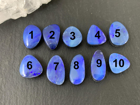 Australian Opal Doublet 8-12mm long cabochon - Second quality