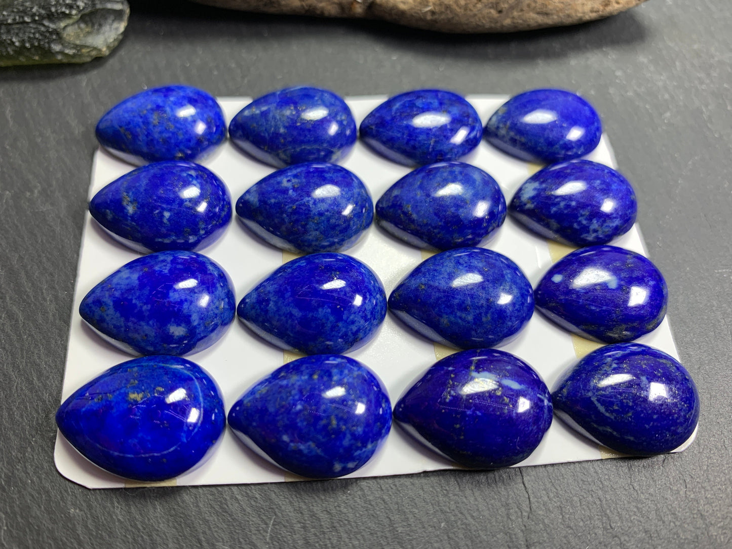 Lapis Lazuli pear 15x20mm cabochon - Calibrated cabochons
