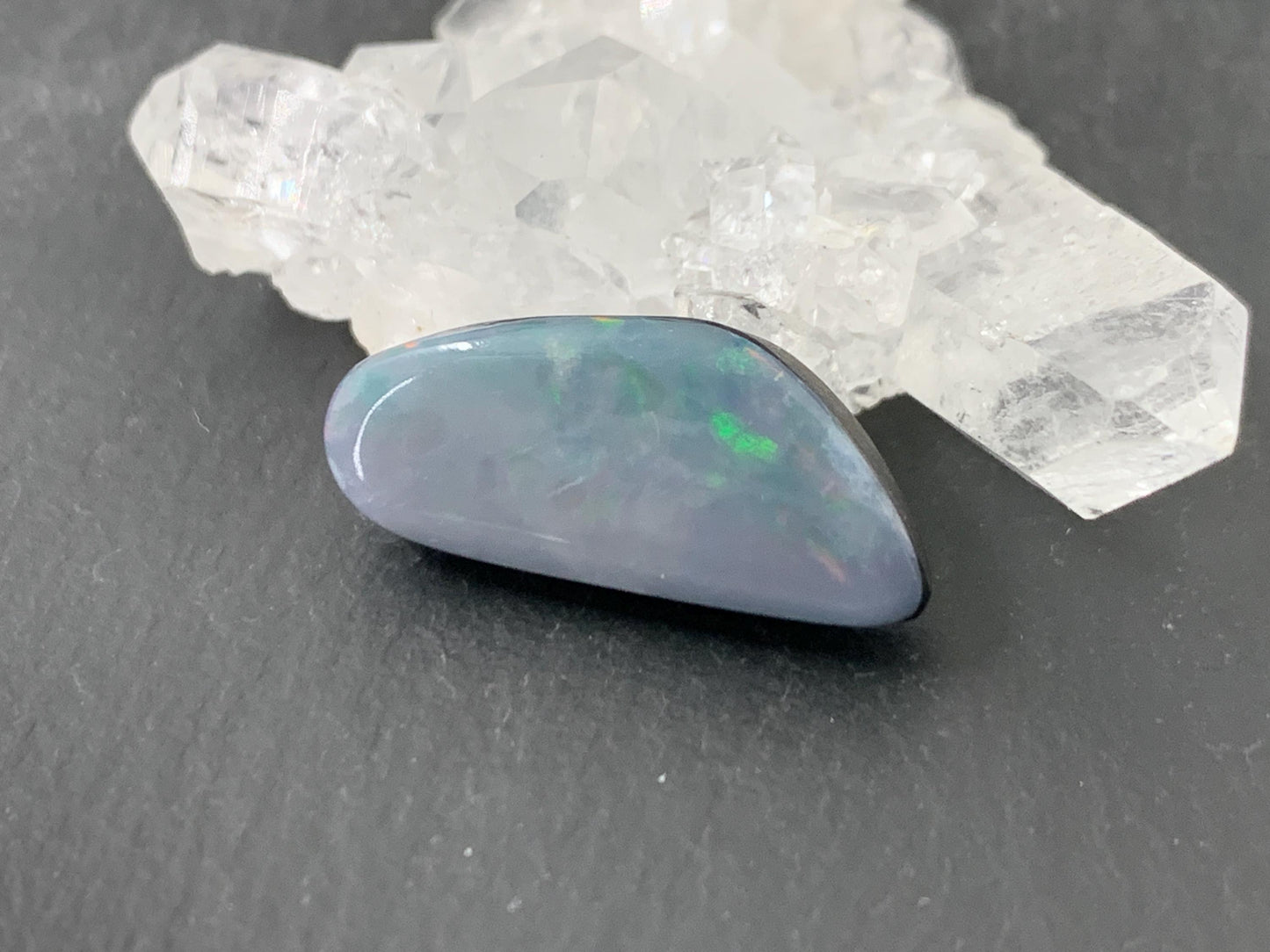 Australian Opal doublet 10x22x5mm cabochon