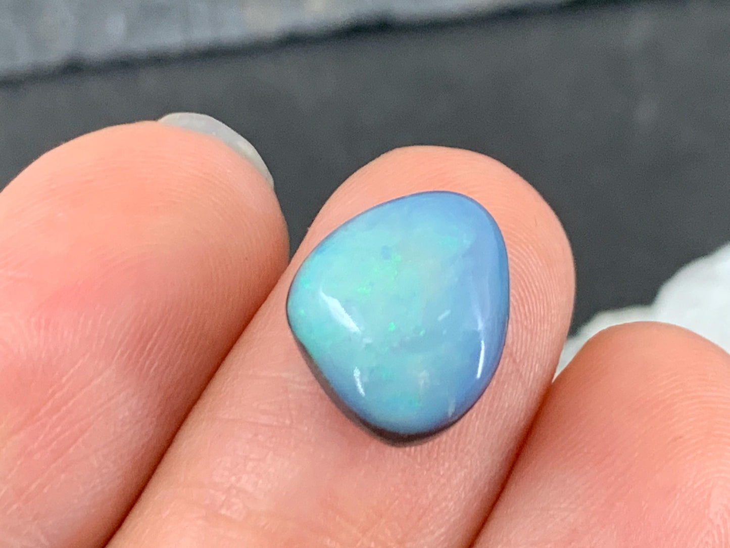Australian Opal Doublet 11x11x6mm Free Form Cabochon - Natural Gemstone