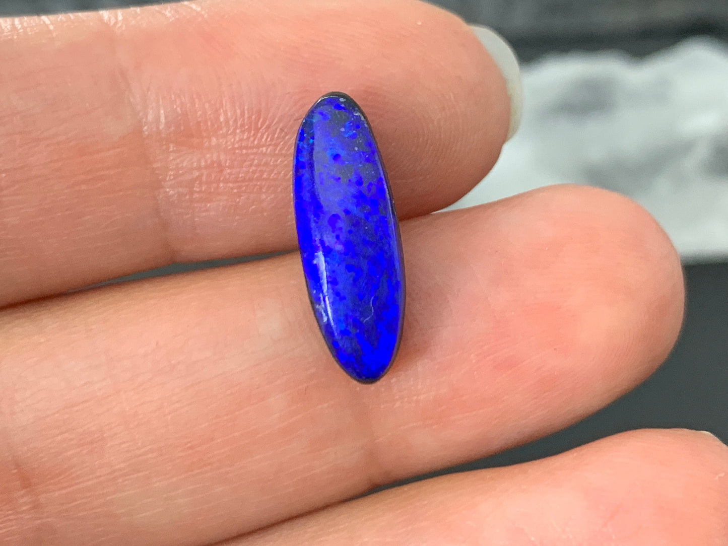 Australian Opal doublet 6x17x4mm cabochon
