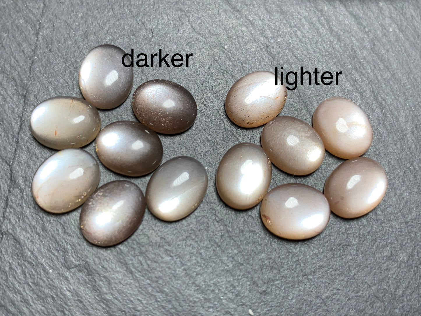 Gold Sunstone oval 8x10mm Cabochon - Calibrated cabochons