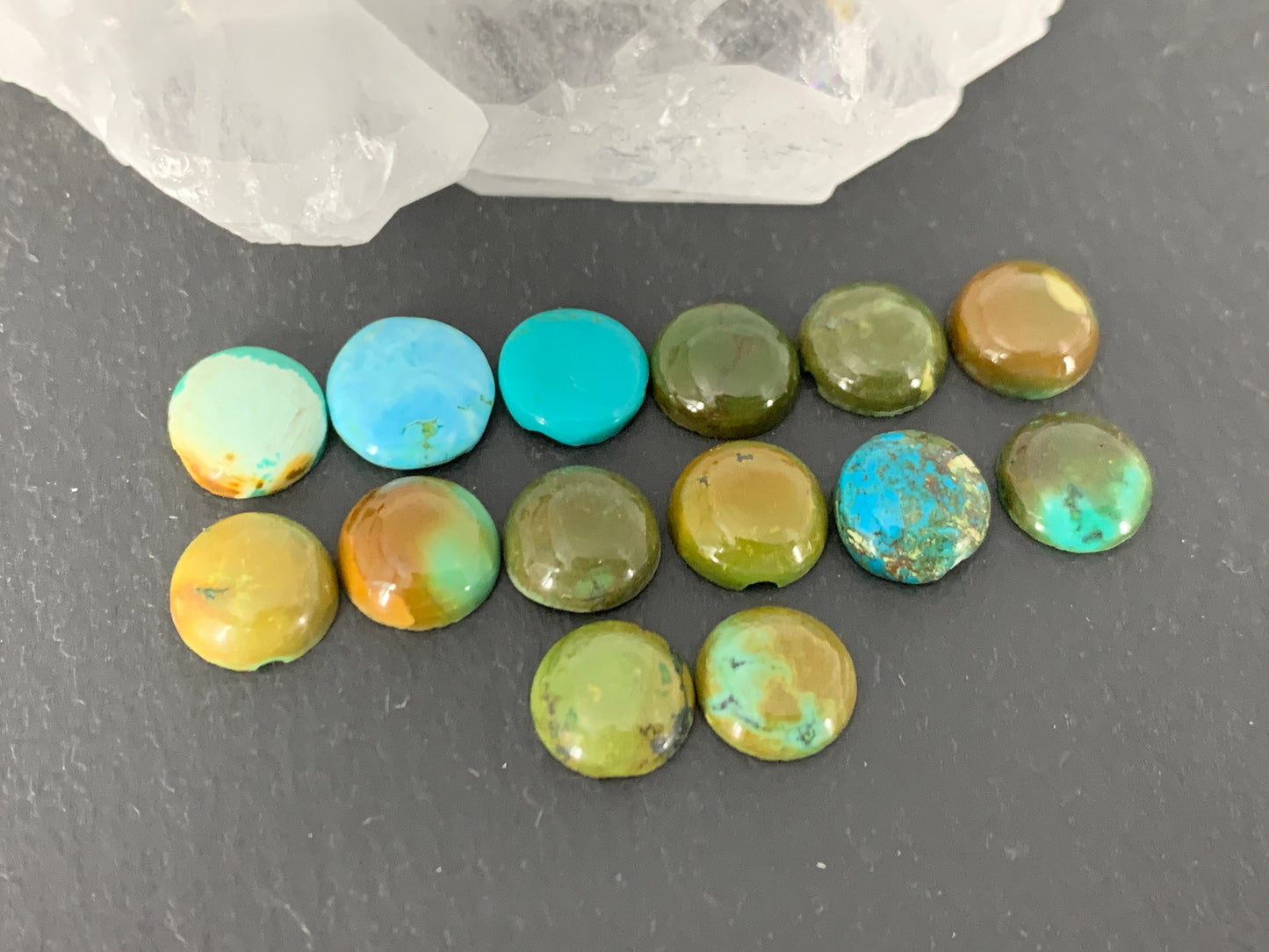 Tibetan Turquoise round 8mm cabochon