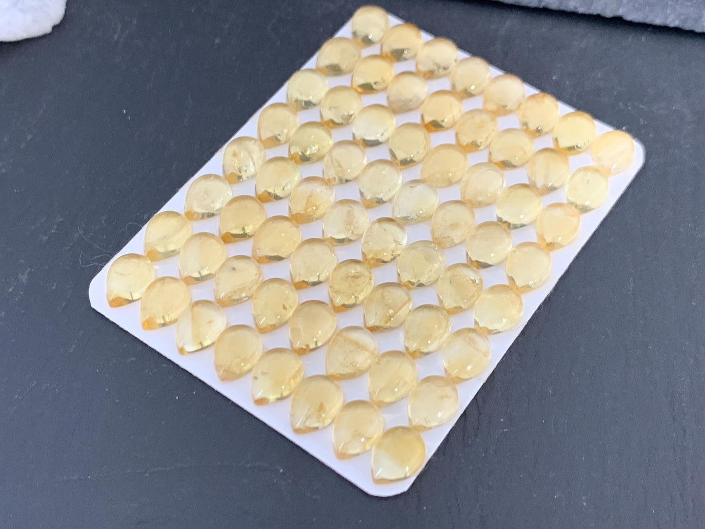 Citrine pear 6x8mm cabochon - Calibrated cabochons