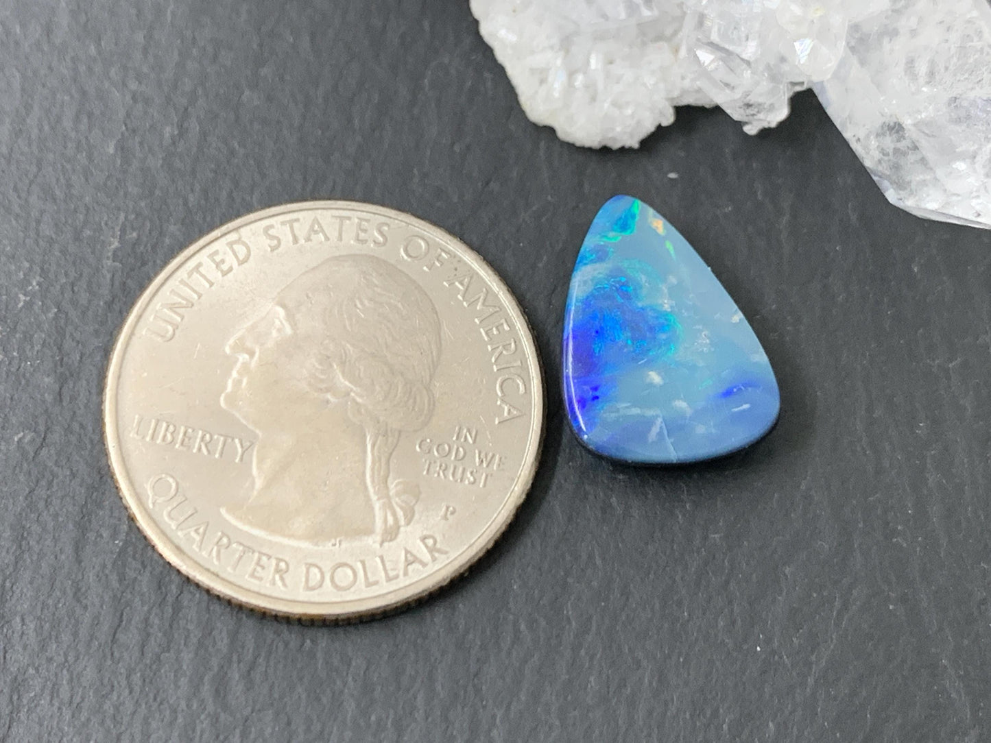 Australian Opal doublet 11x16x4mm cabochon