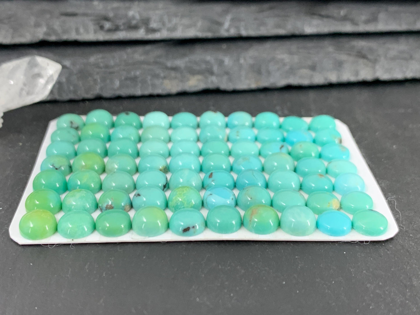 Turquoise round 6mm cabochon - Calibrated cabochons