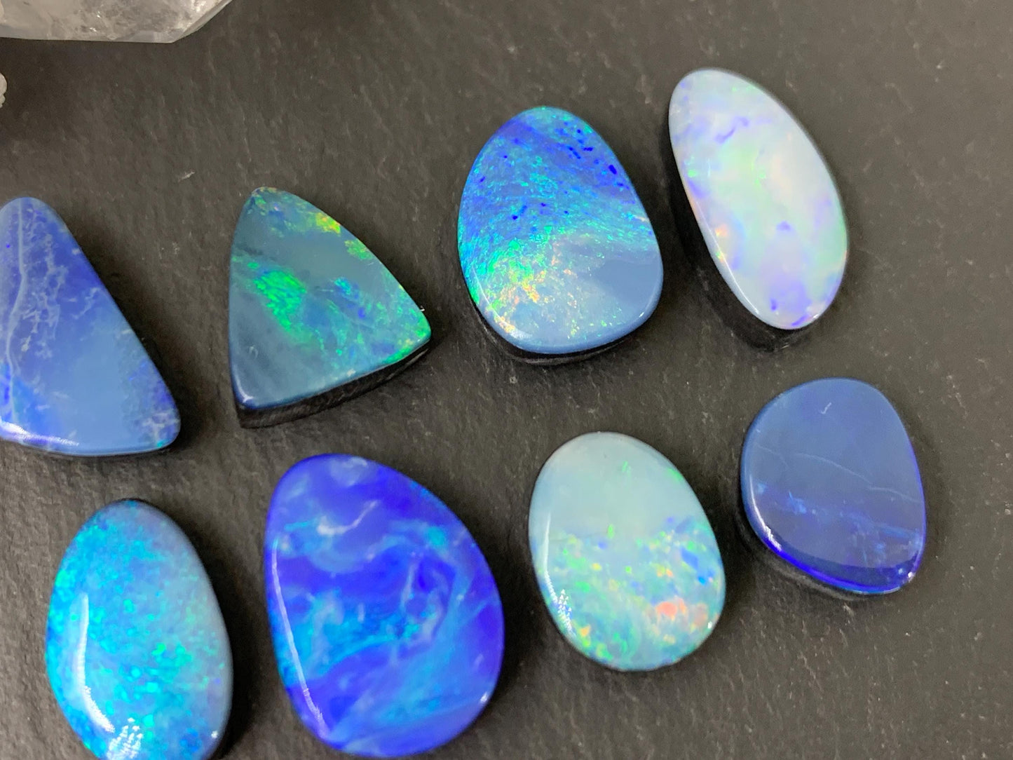 Australian Opal doublet 10-14mm long cabochon