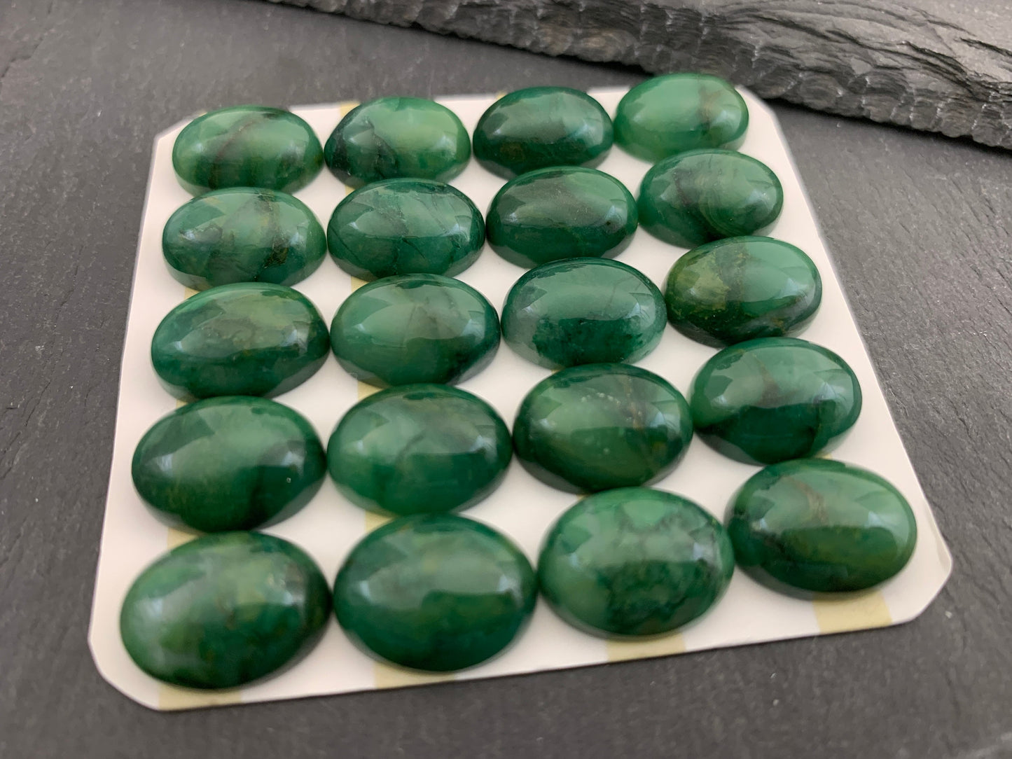 African Jade oval 12x16mm cabochon