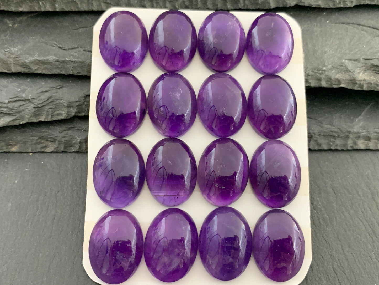 Amethyst oval 15x20mm cabochon - Calibrated cabochons