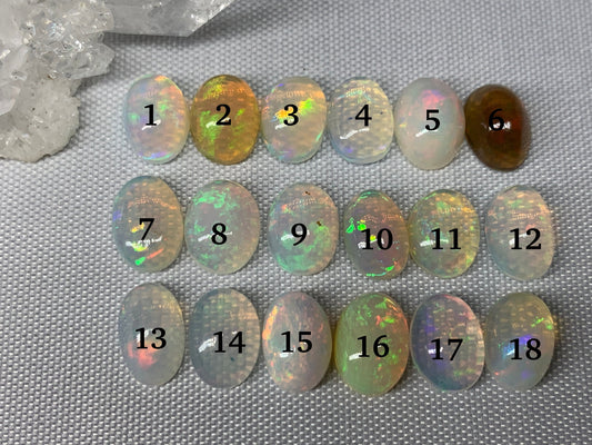 Ethiopian Opal oval 10mm long cabochon