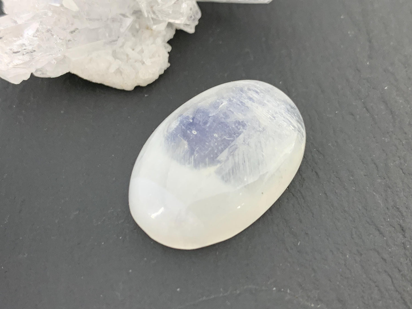 Rainbow Moonstone 25x17x7mm cabochon