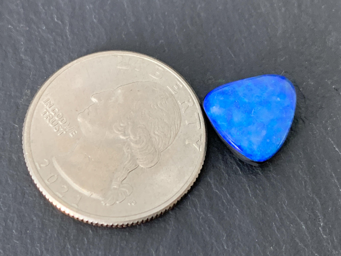 Australian Opal doublet 11x12.5x4mm cabochon