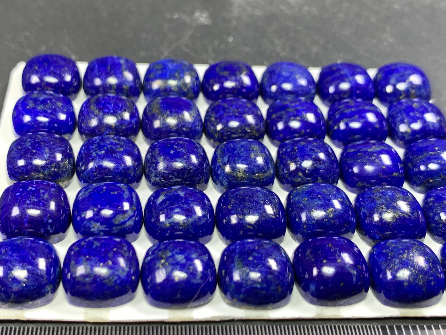 Lapis Lazuli square cushion 10mm cabochon - Calibrated cabochons