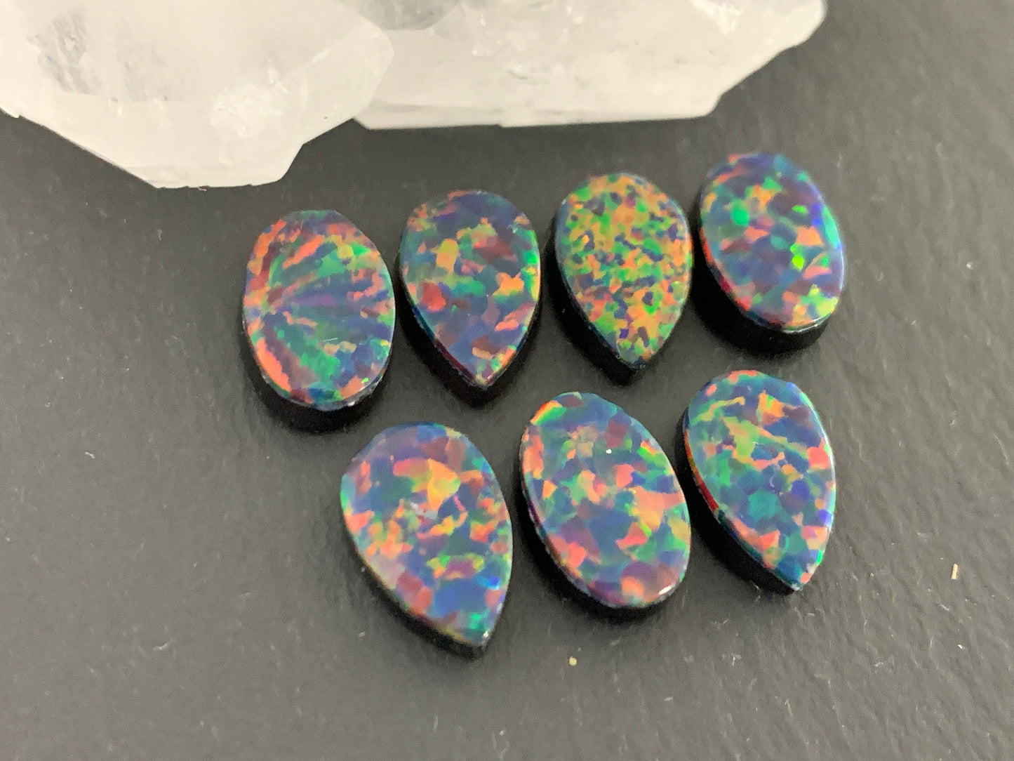 Aurora Opal cabochon - Doublet cabochons