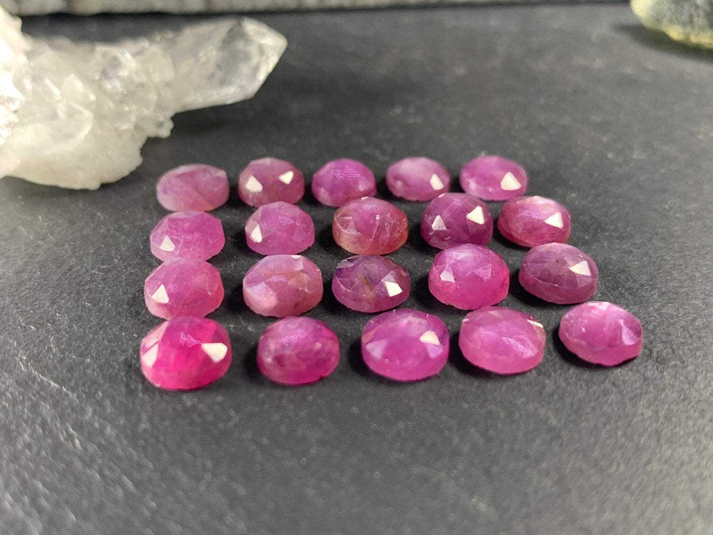 Faceted Silky Star Sapphire round 7mm Cabochon