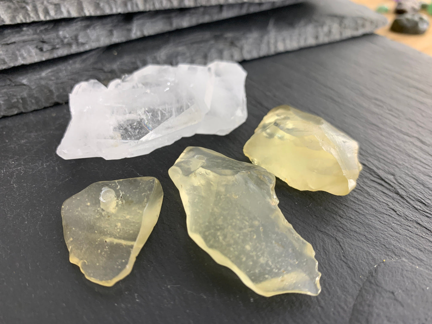 Drilled Libyan Desert Glass 24-45mm long