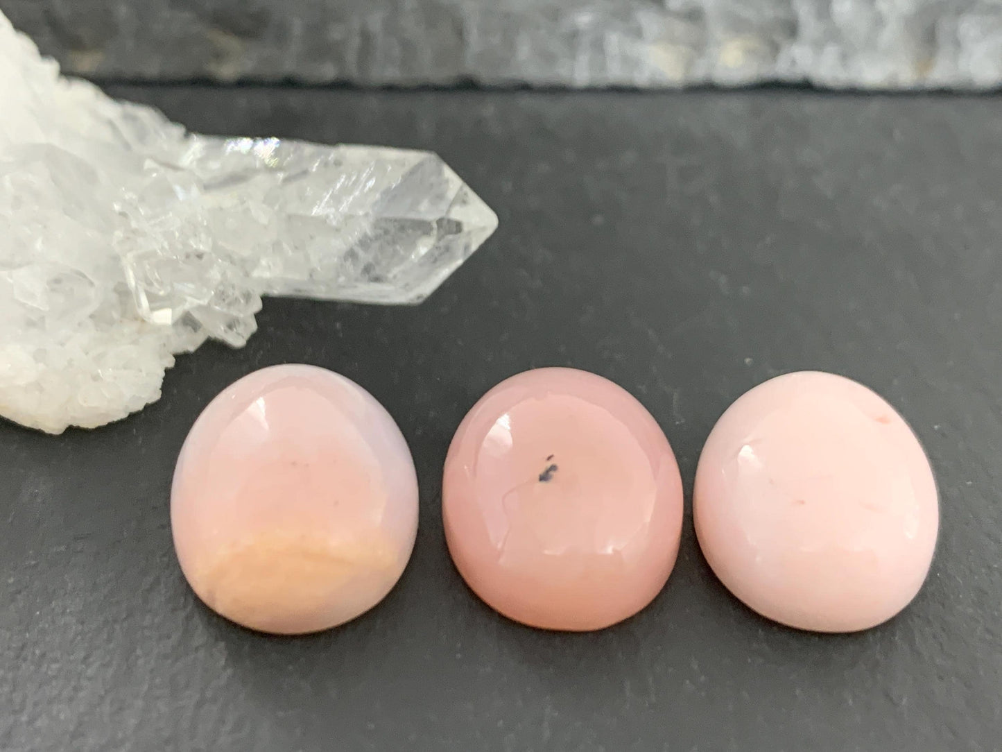 Pink Opal oval 13x18mm Cabochon