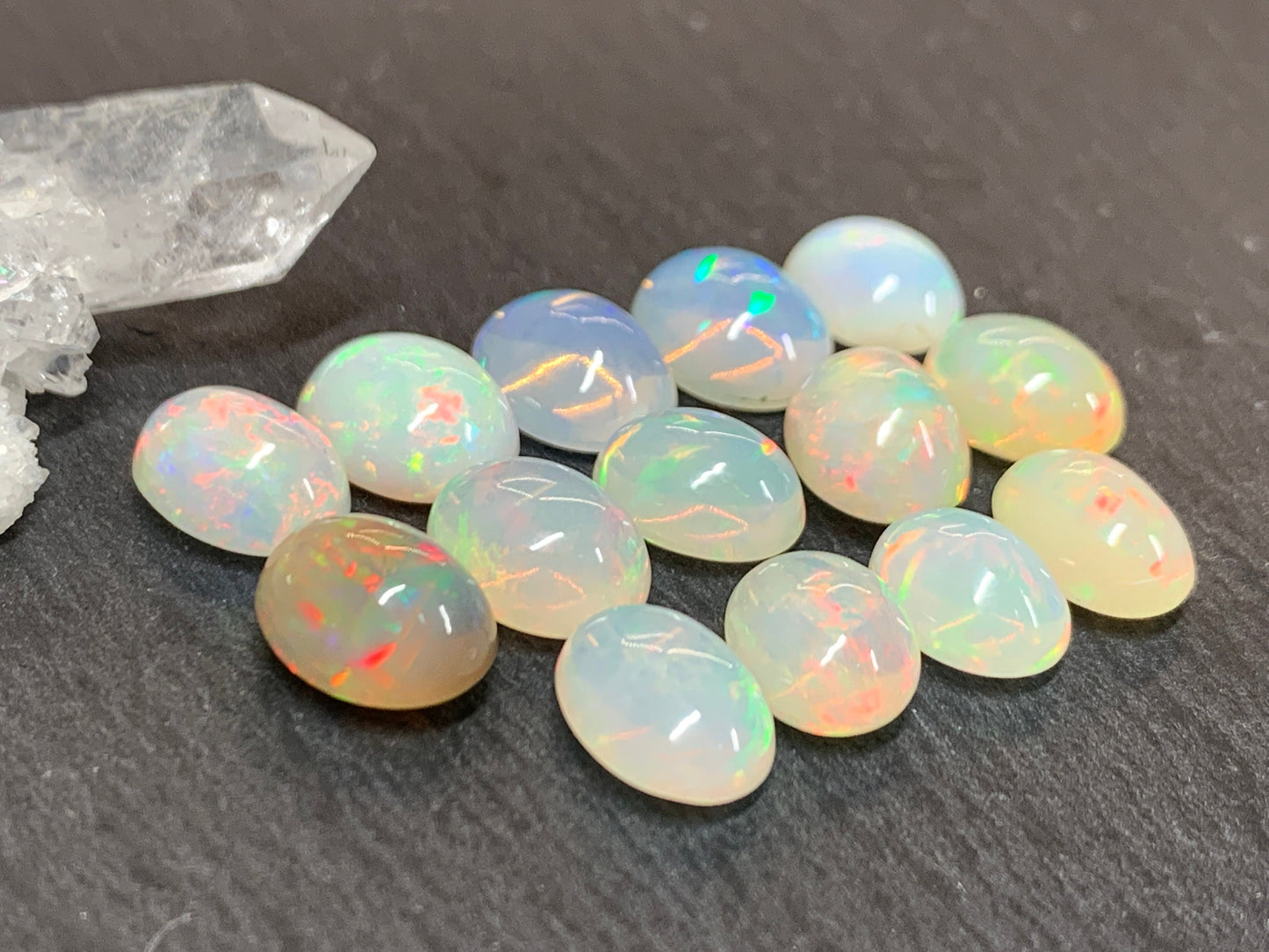 Ethiopian Opal oval 10mm long cabochon