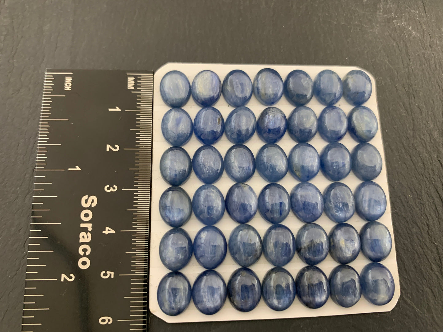 Natural Kyanite Oval Cabochon: Calibrated 8x10mm