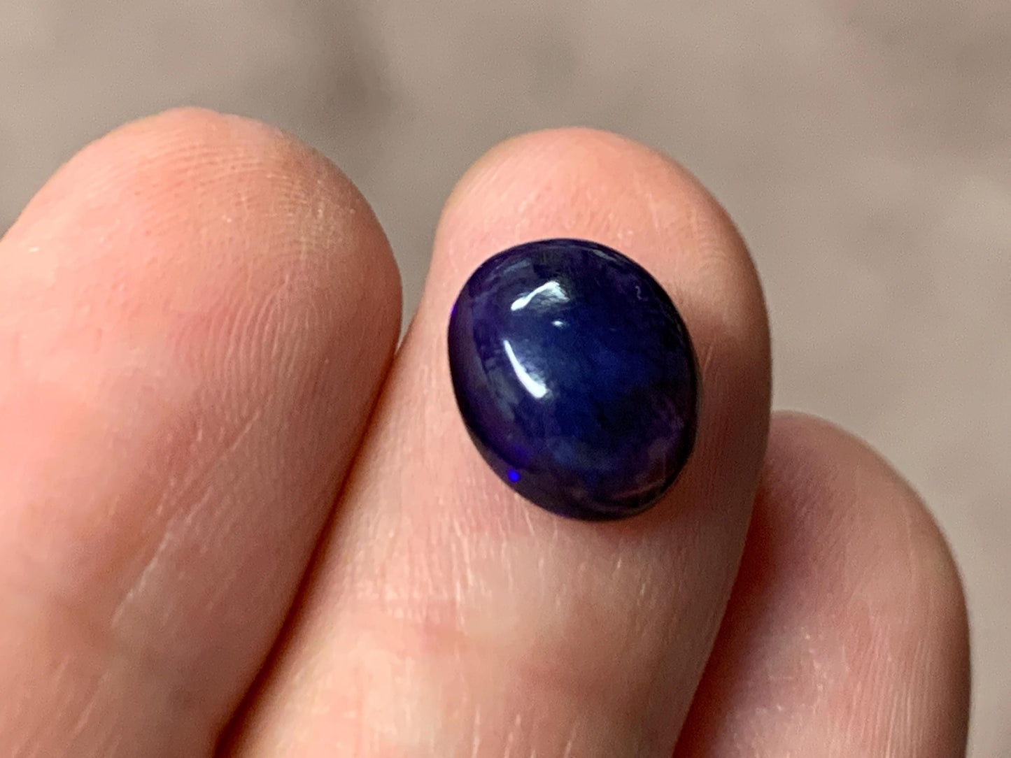 Black Ethiopian Opal oval 8x10x5mm cabochon