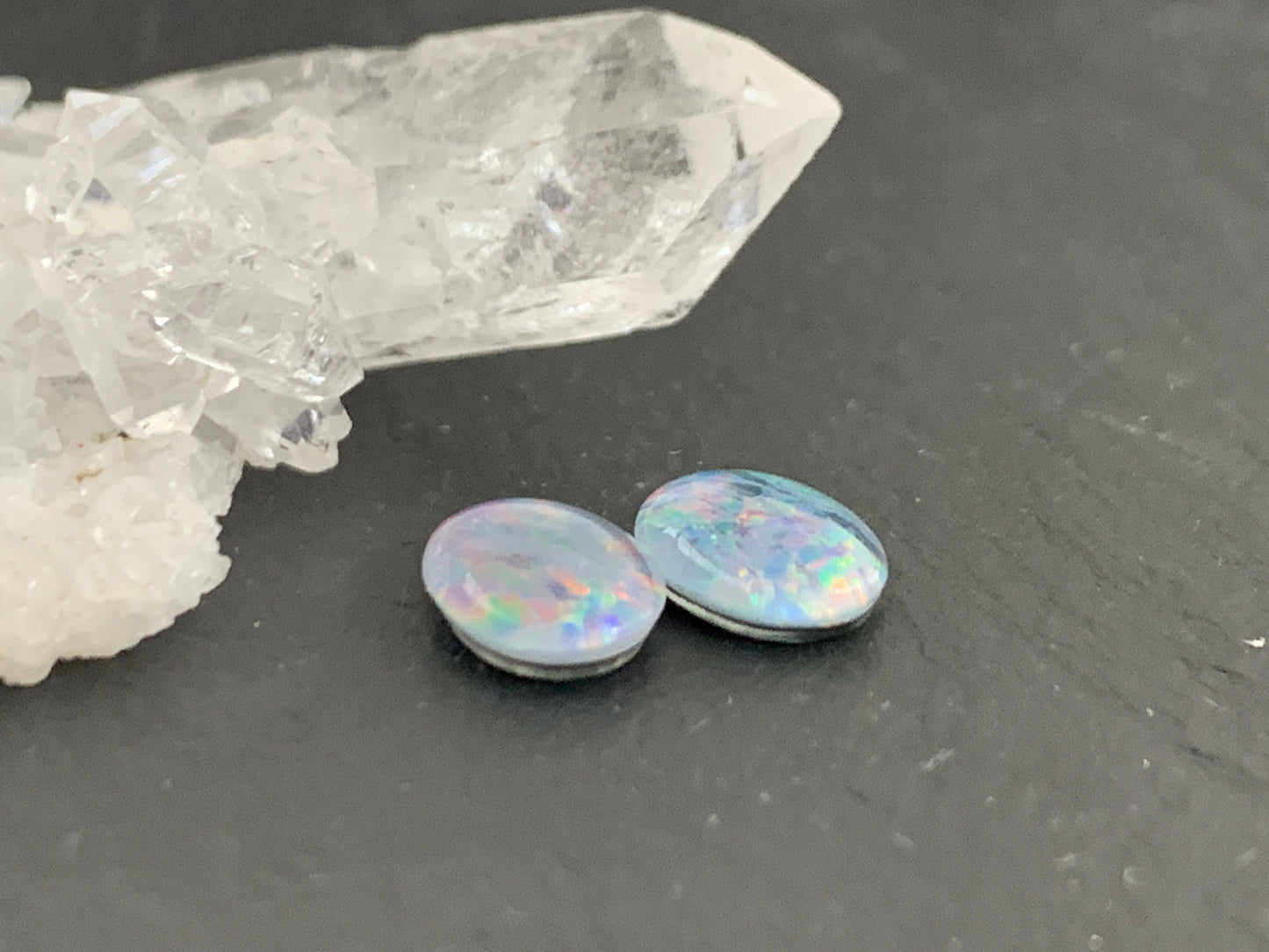 Australian Opal doublet 7x8mm cabochon