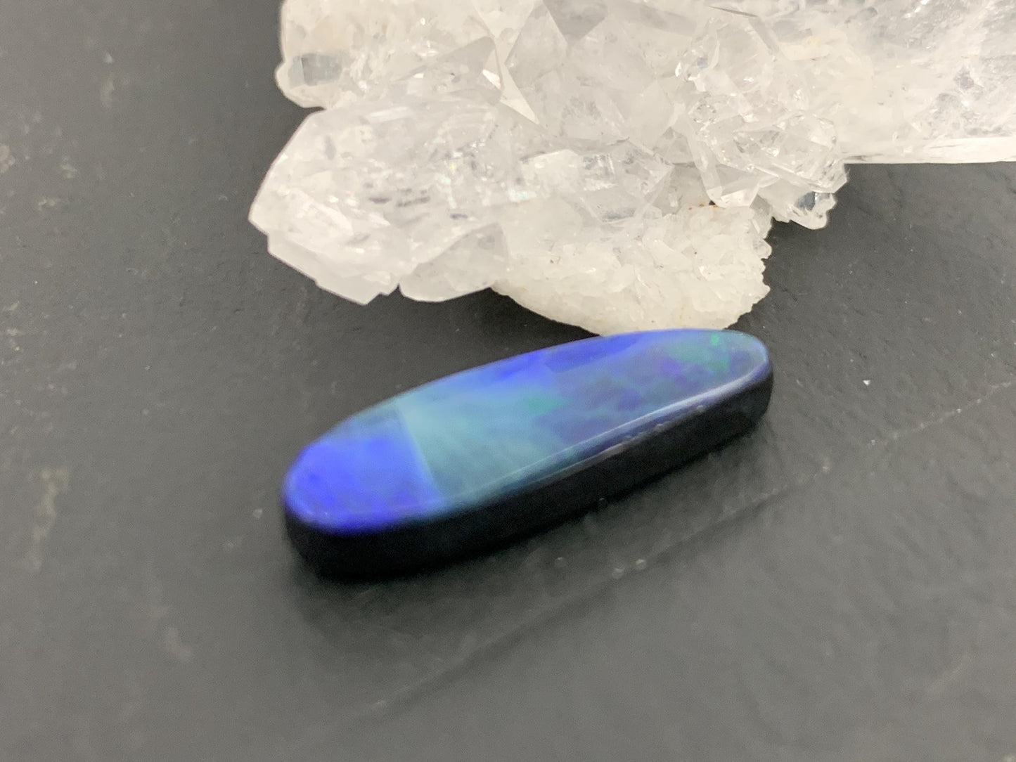 Australian Opal doublet 7x22x4mm cabochon