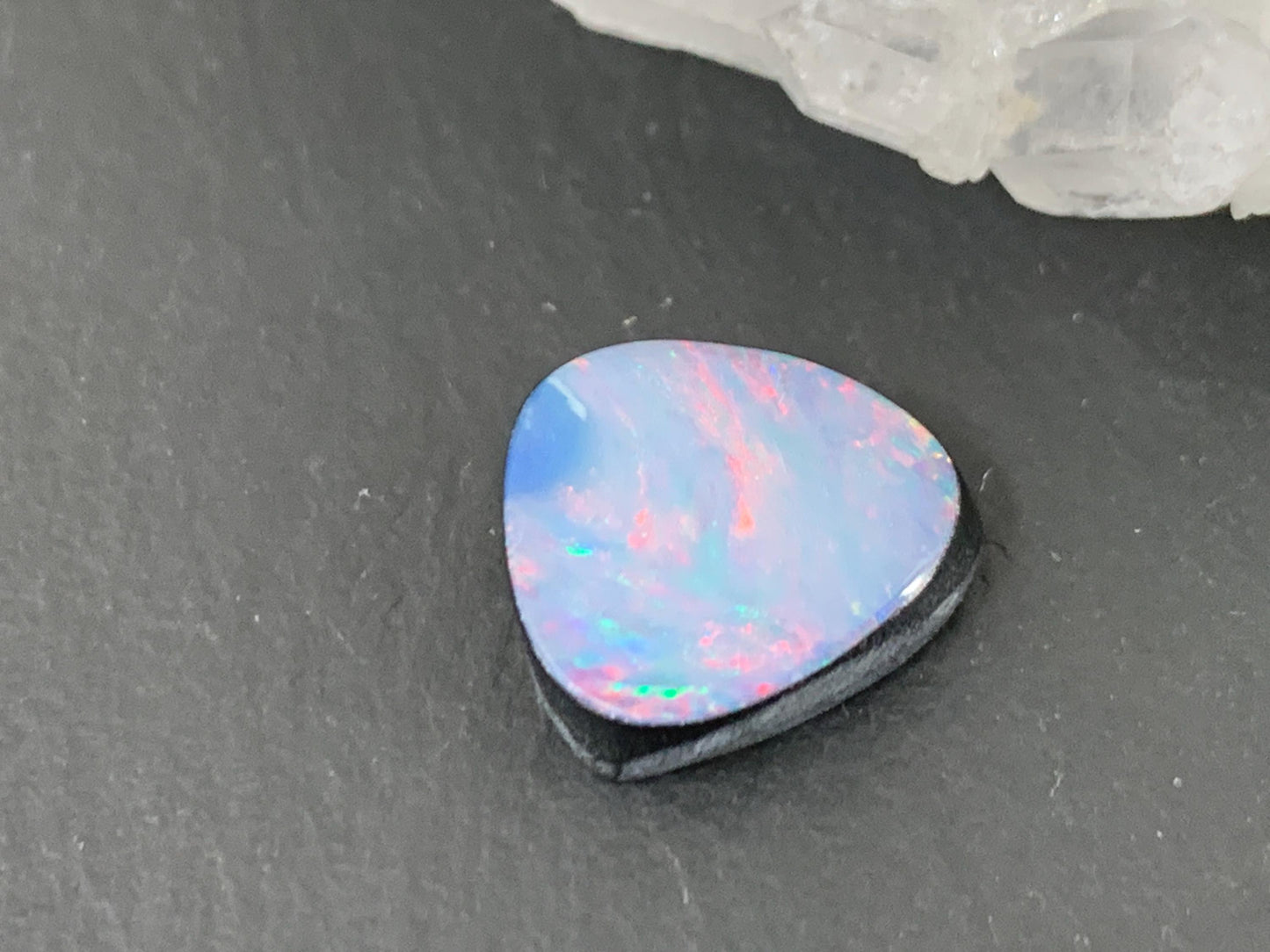 Australian Opal Doublet Cabochon 10x11x3mm - Natural Free Form Gemstone