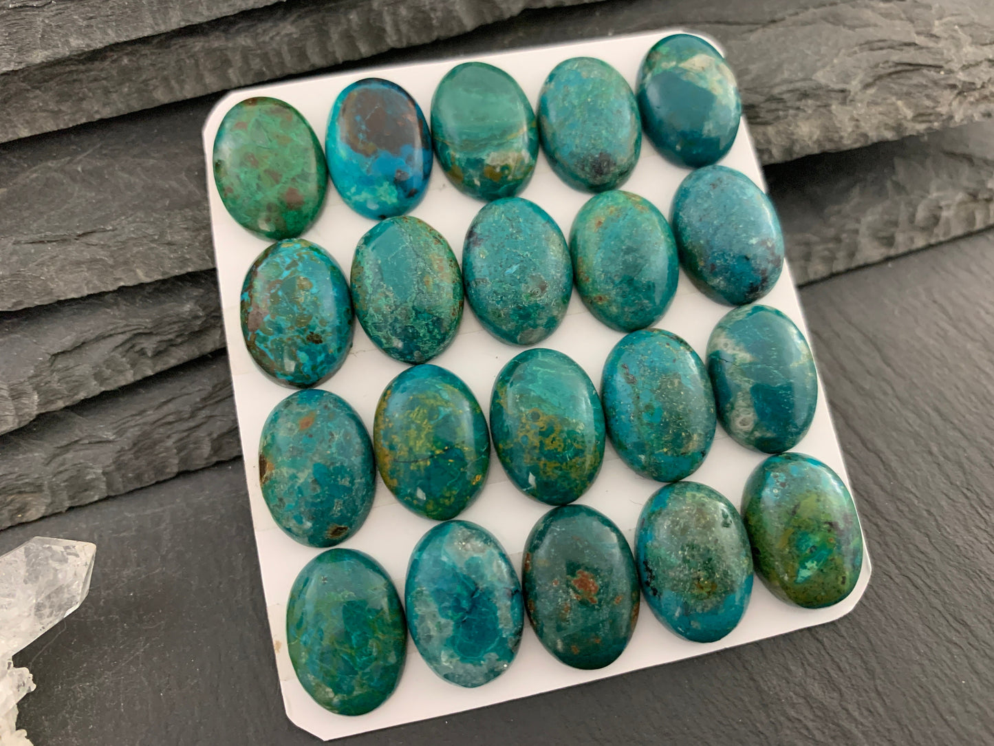 Chrysocolla oval 13x18mm cabochon - Calibrated cabochons