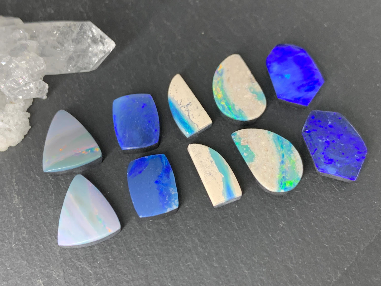 Australian Opal doublet 10-15mm long cabochon