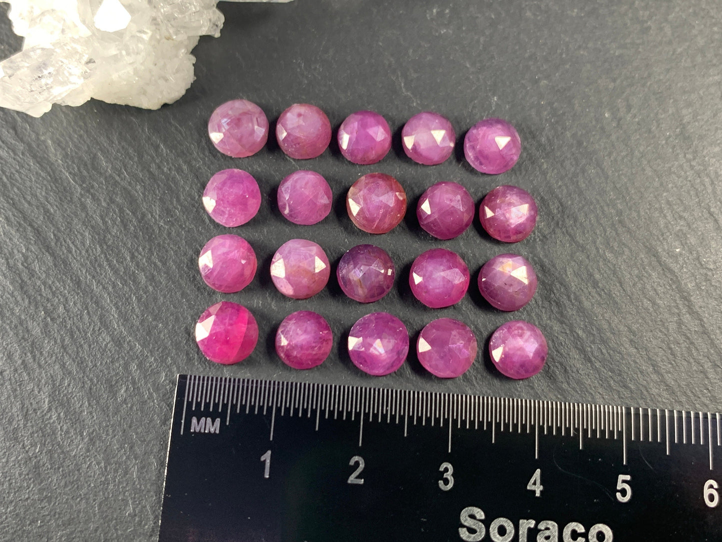Faceted Silky Star Sapphire round 7mm Cabochon