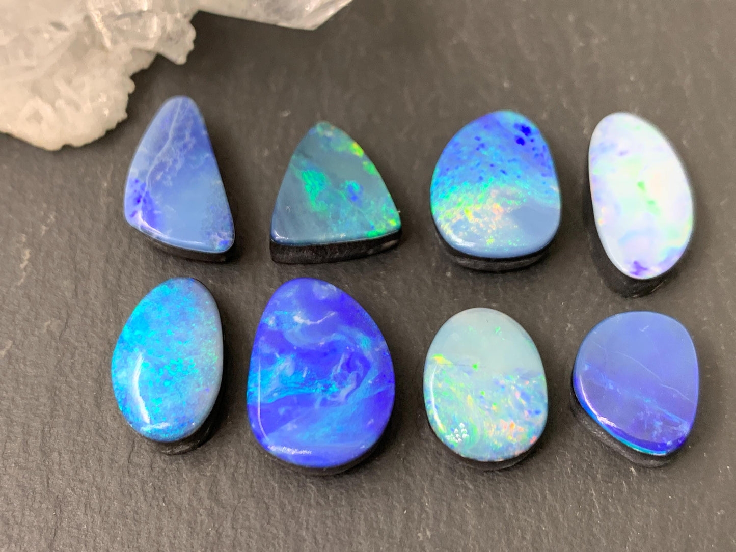 Australian Opal doublet 10-14mm long cabochon