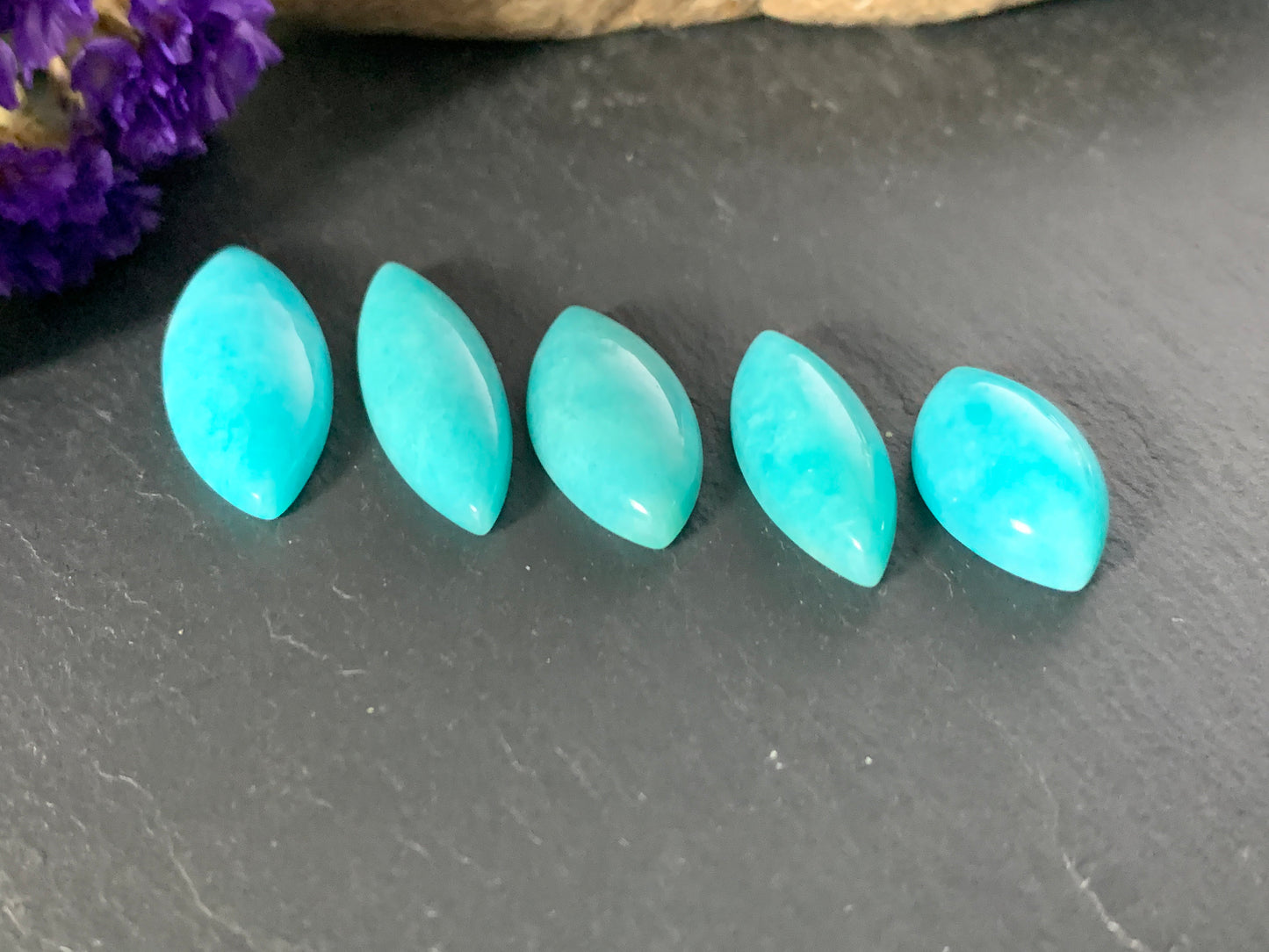 Amazonite marquise cabochon - Calibrated cabochons