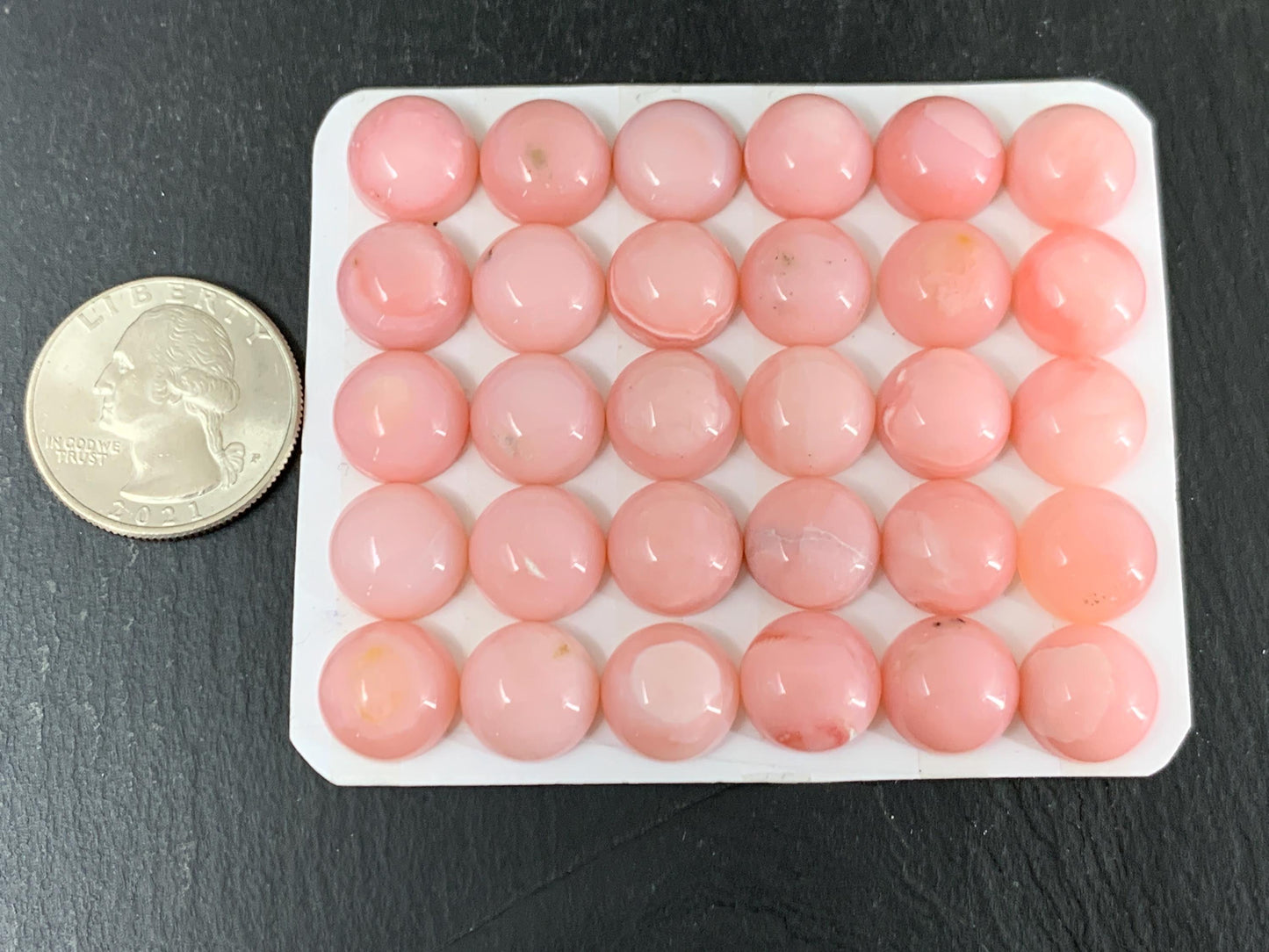 Pink Opal round 12mm cabochon