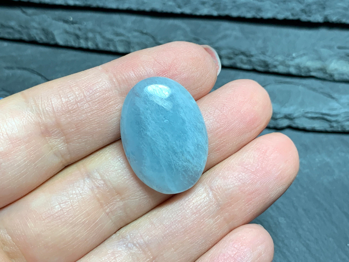 Aquamarine oval 18x25mm cabochon - Calibrated cabochons