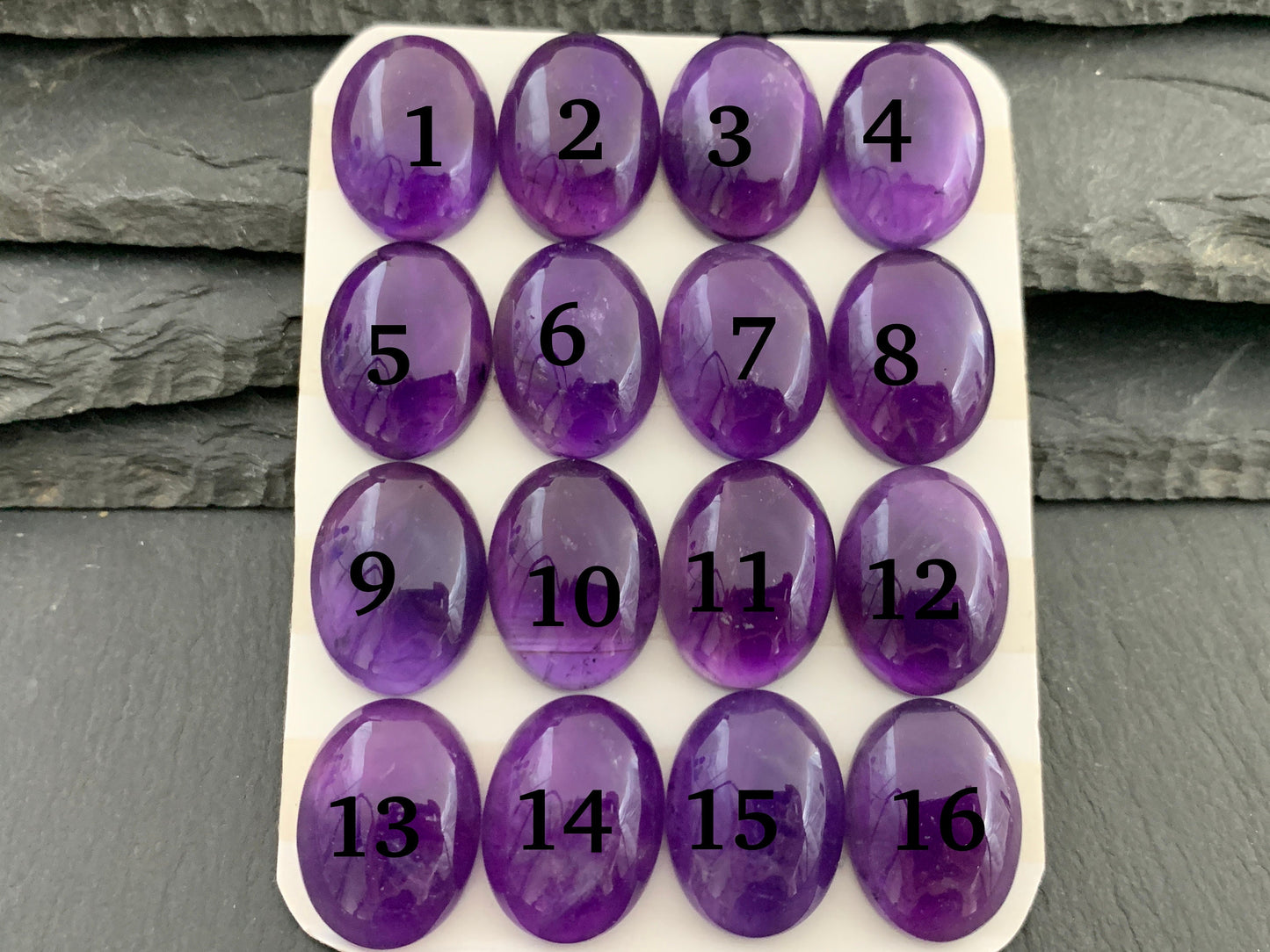 Amethyst oval 15x20mm cabochon - Calibrated cabochons
