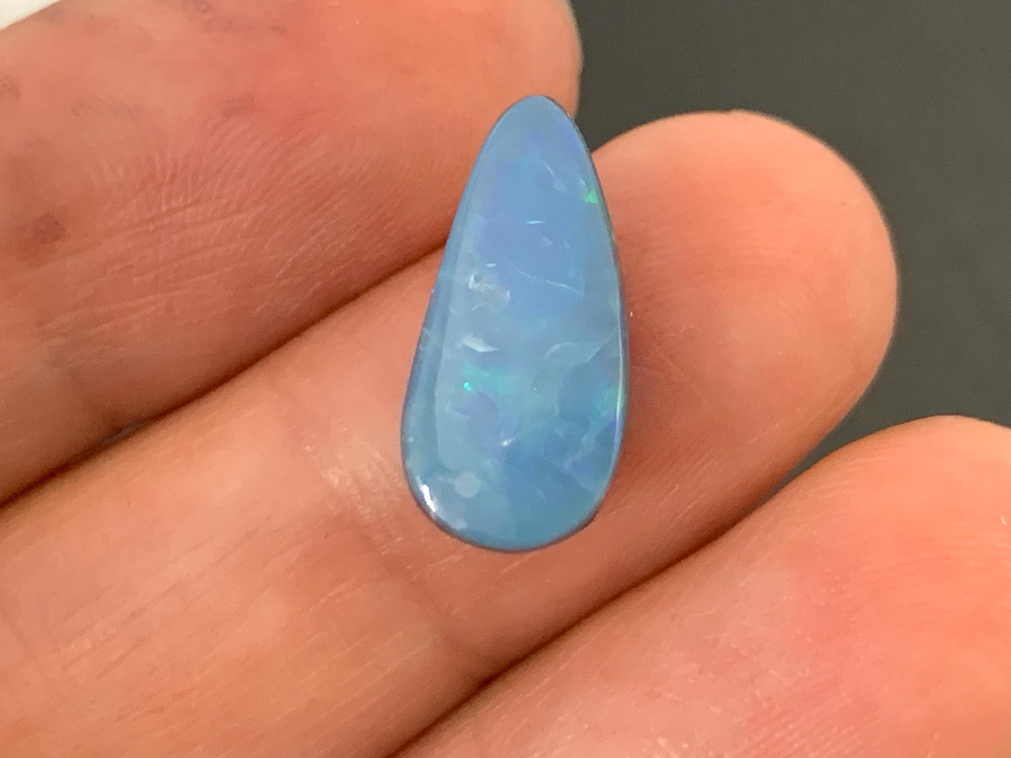 Discounted Australian Opal doublet 8x16x4mm cabochon