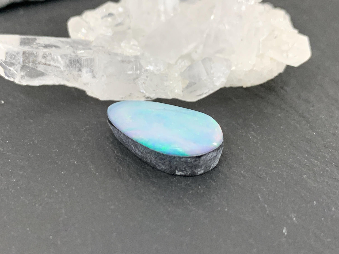 Australian Opal doublet cabochon 9x17x5mm
